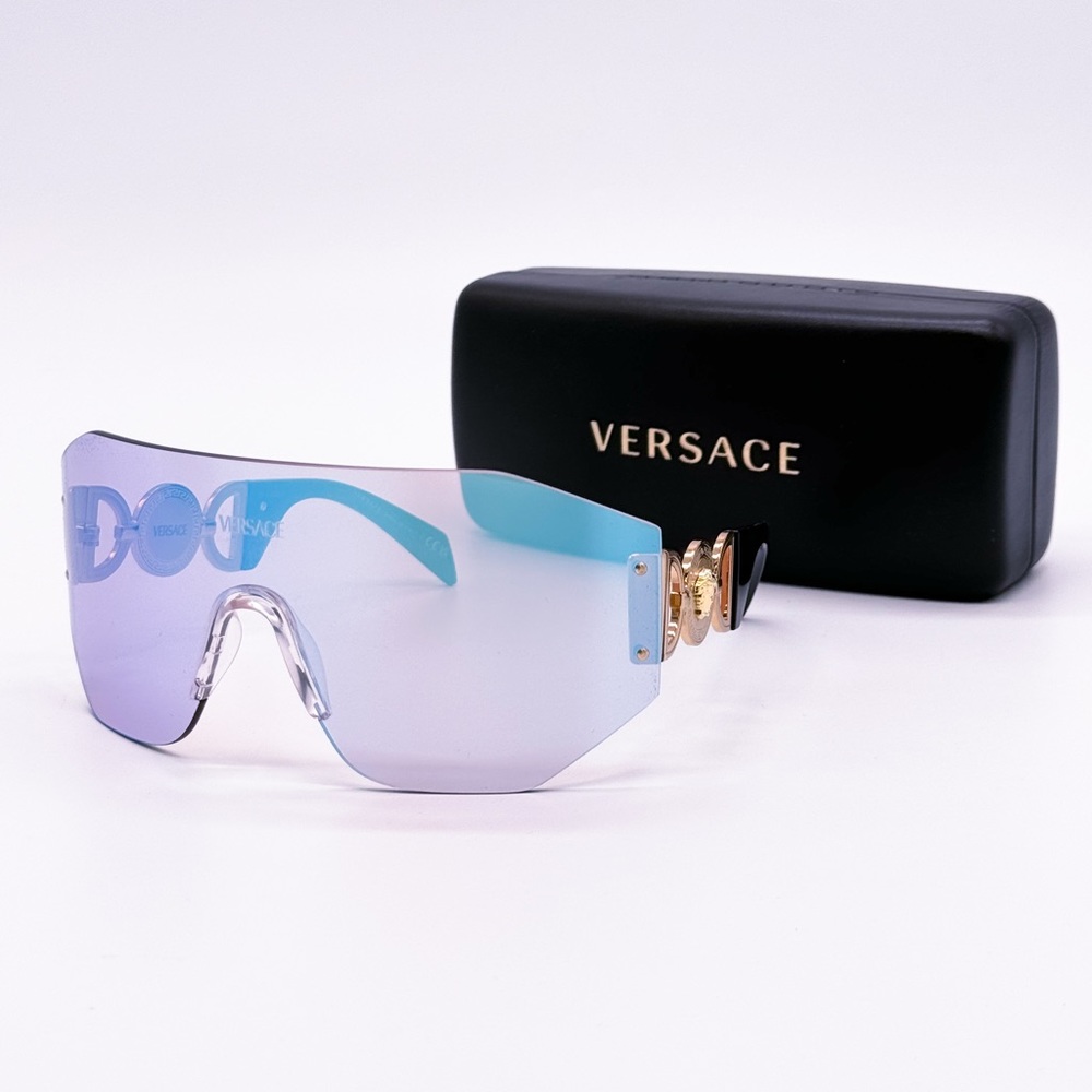 NEW VERSACE VE2258 1002/MA SHIELD SUNGLASSES MOD 2258 1002MA